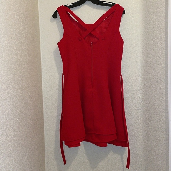 RAMPAGE Strappy Vintage 90s Pin Up Baby Doll Skater Tuxedo Mini Skirt Dress Y2K - Picture 6 of 12